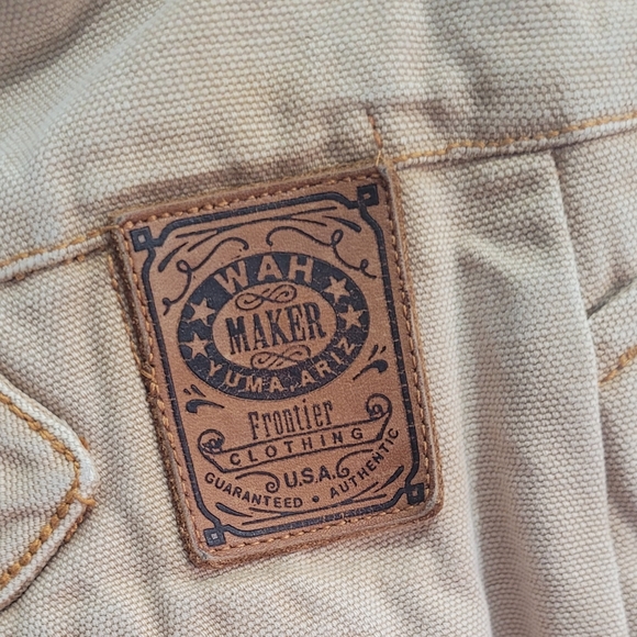 Wah Maker Duck Canvas Western Buckle Back Frontier Trousers Work Pants Size 27 - Picture 5 of 9